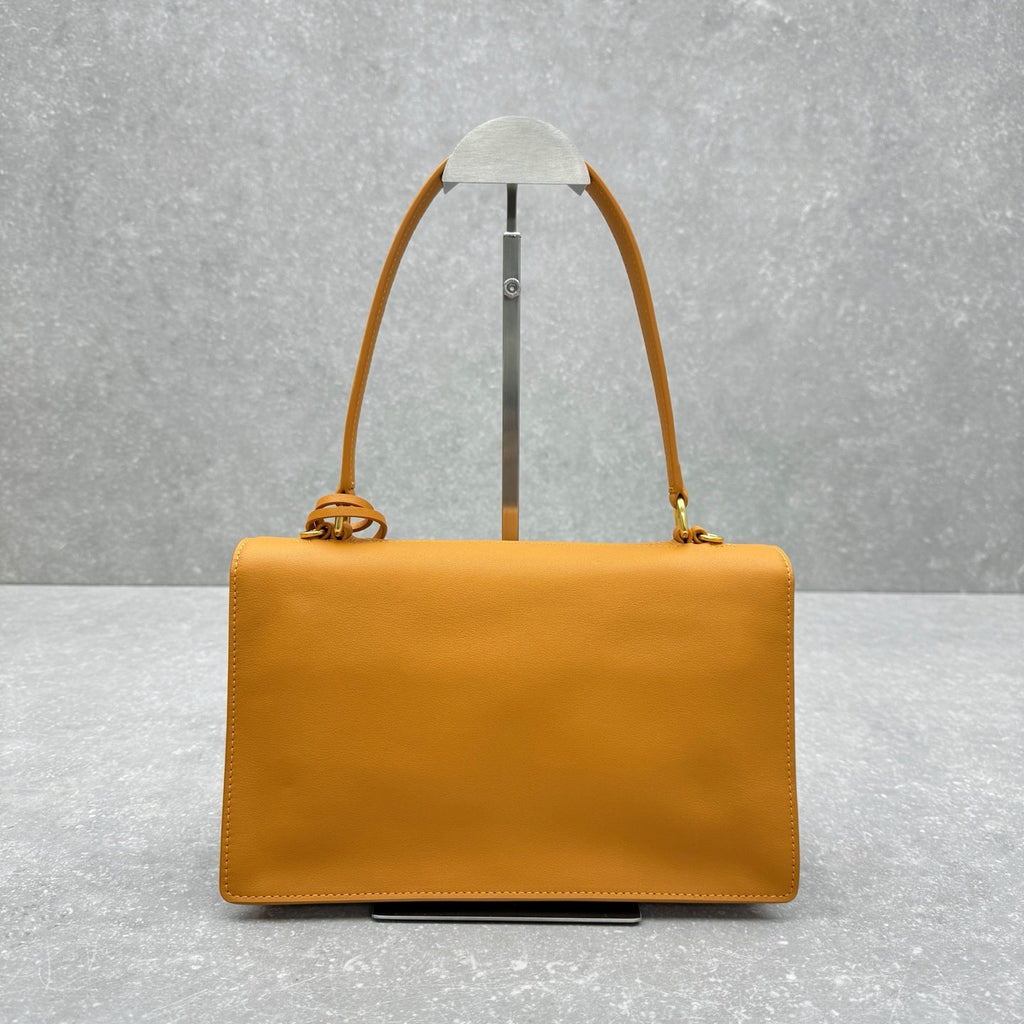 ＰＲＤＡ SOFT SOUND MEDIUM LEATHER SHOULDER BAG AMBER