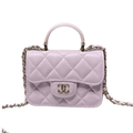ＣＨＮＥＬFLAP COIN PURSE WITH CHAIN ROSE QUARTZ