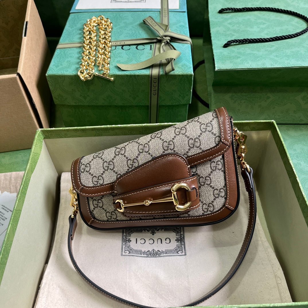 ＧＣＣＩHORSEBIT 1955 MINI GG CANVAS SHOULDER BAG