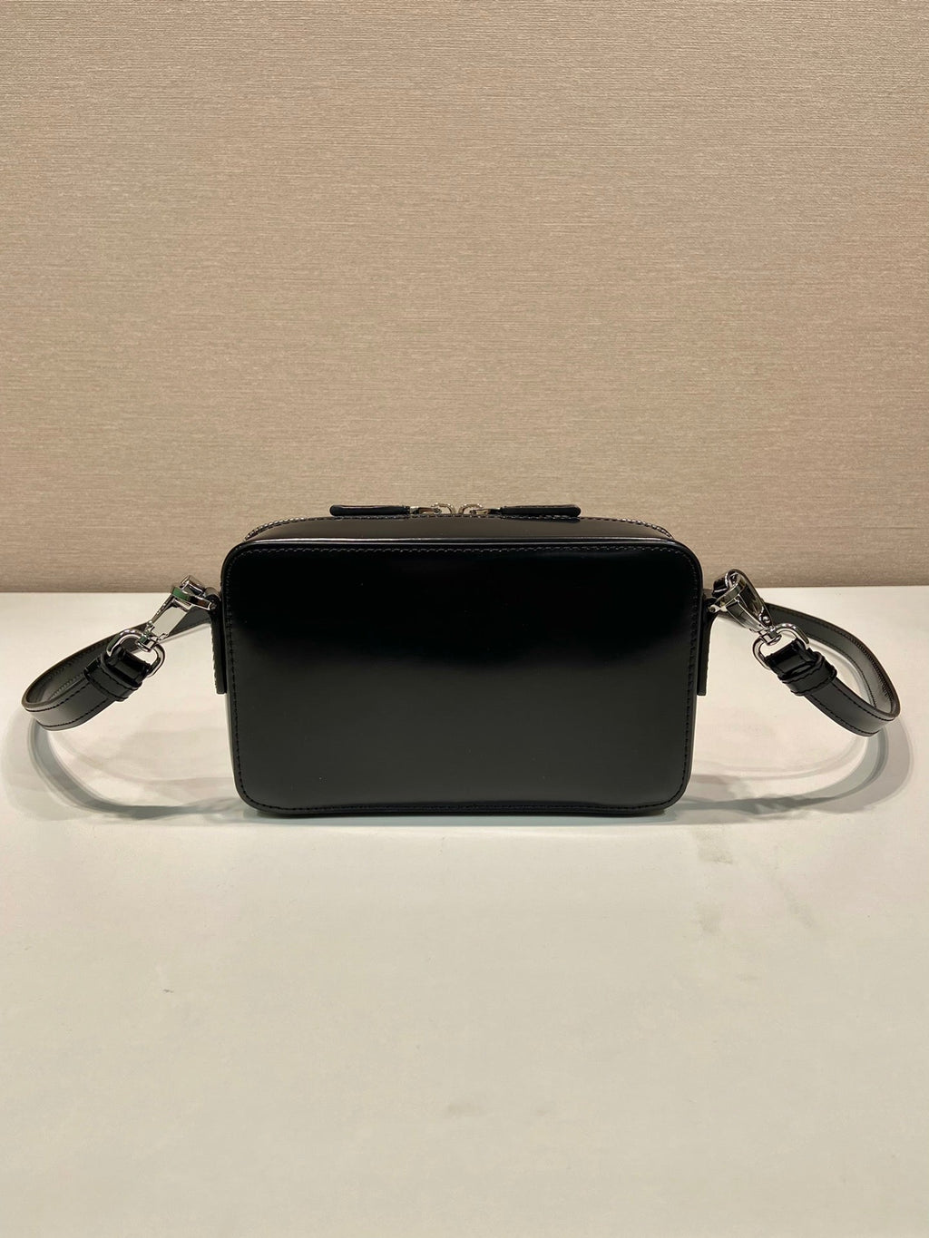 ＰＲＤＡ BANDOLIERA PATENT LEATHER BAG BLACK