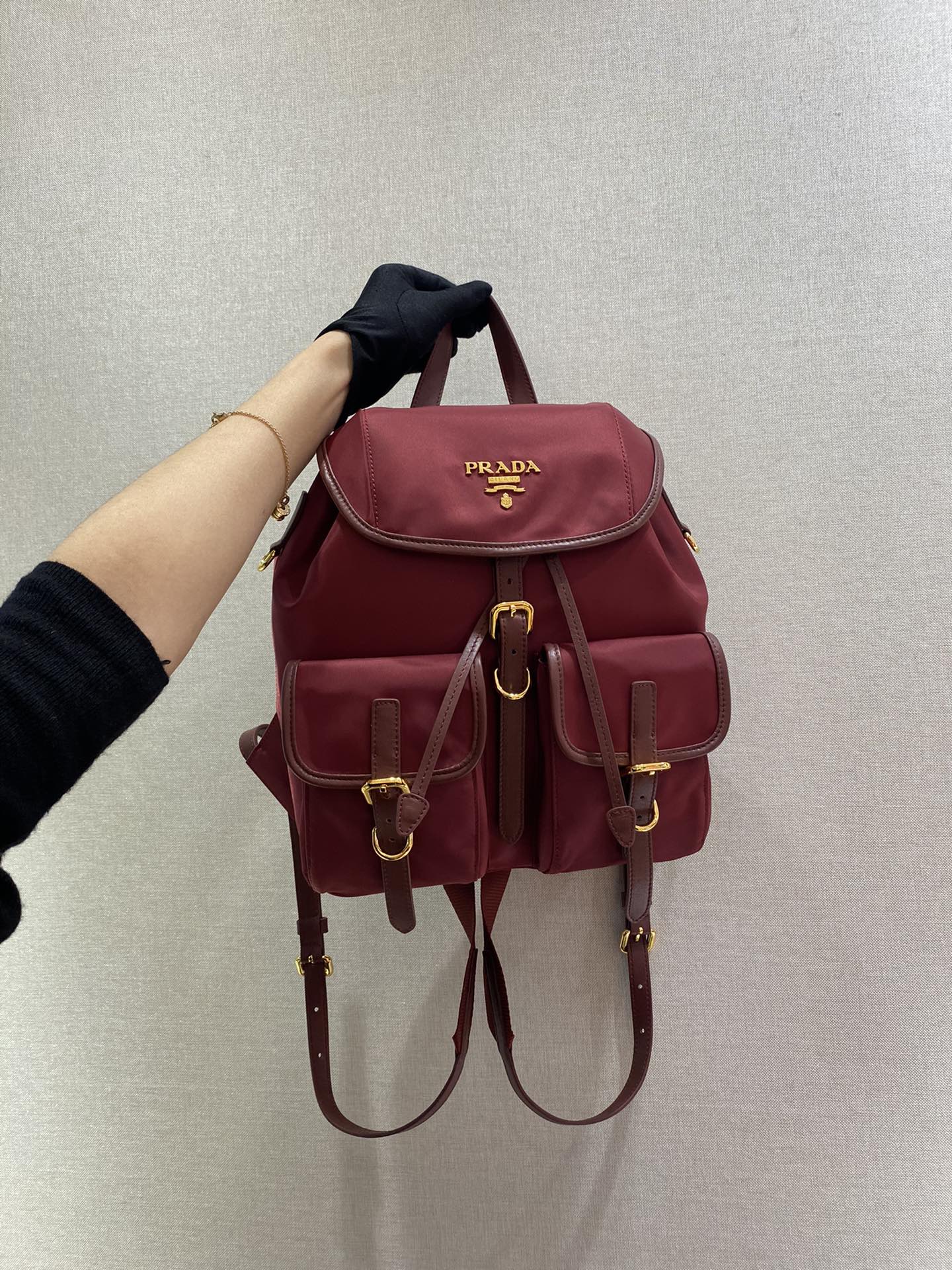 ＰＲＤＡ RE-NYLON BACKPACK BURGUNDY