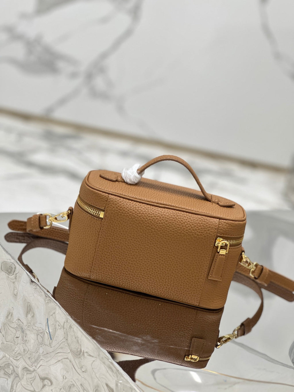 ＰＲＤＡ LEATHER MINI BAG COGNAC