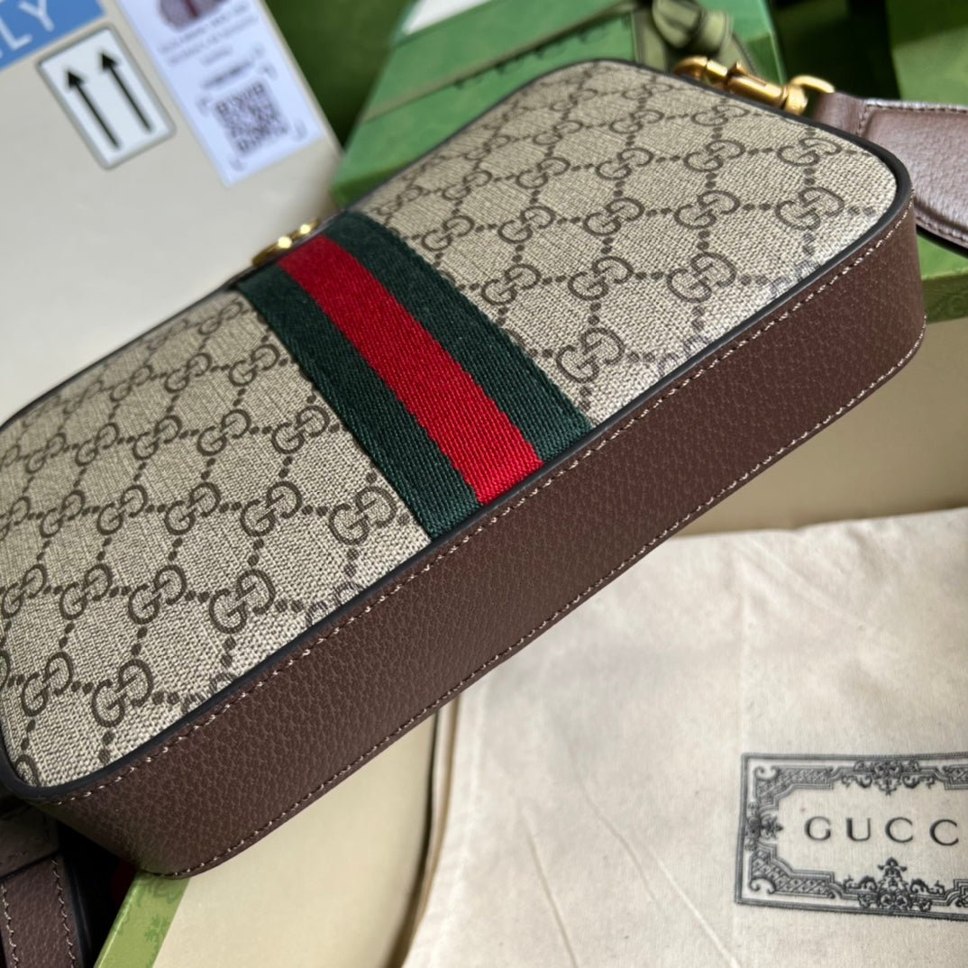 ＧＣＣＩOPHIDIA SMALL CROSSBODY BAG BIEGE-BROWN