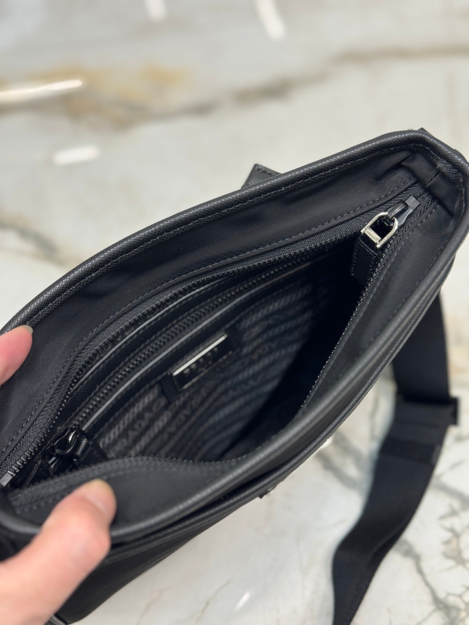 ＰＲＤＡ RE-NYLON AND SAFFIANO LEATHER SHOULDER BAG
