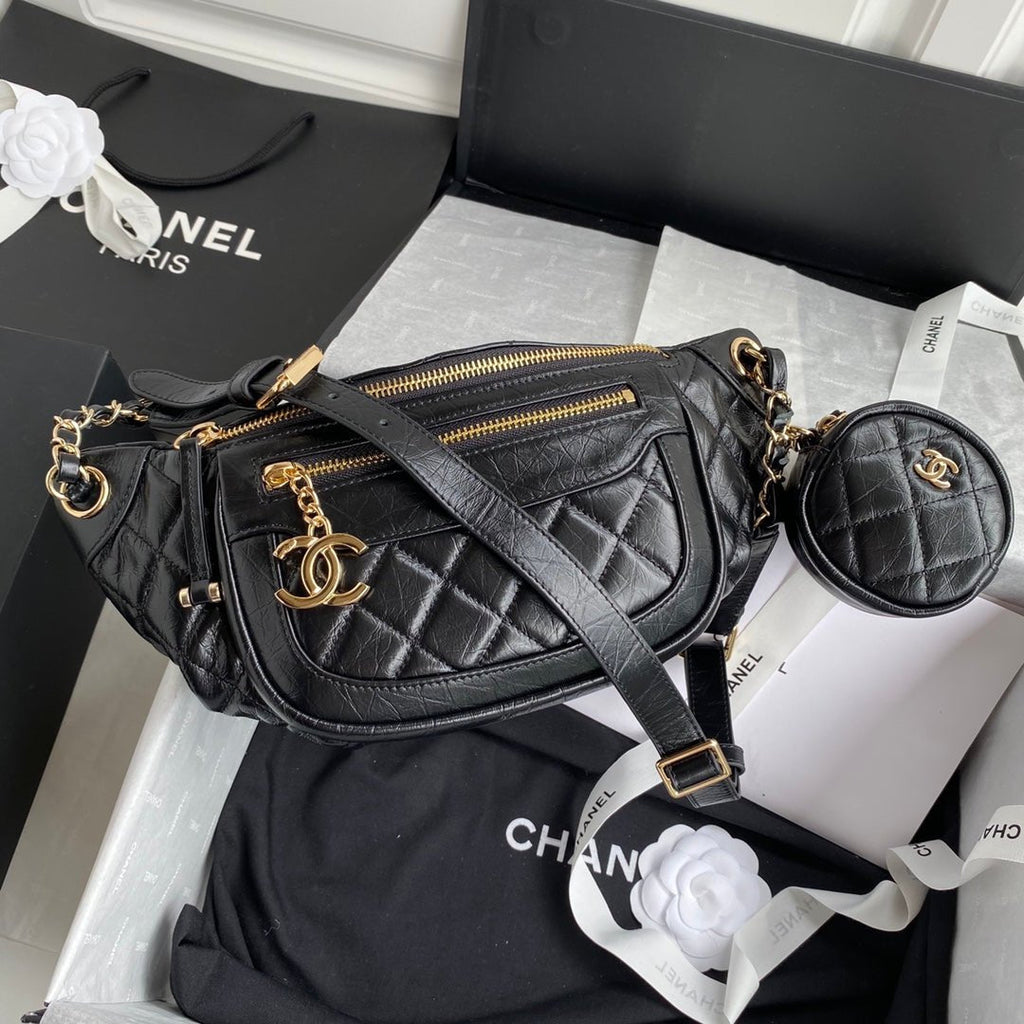 ＣＨＮＥＬWAIST BAG WITH COIN PURSE BLACK