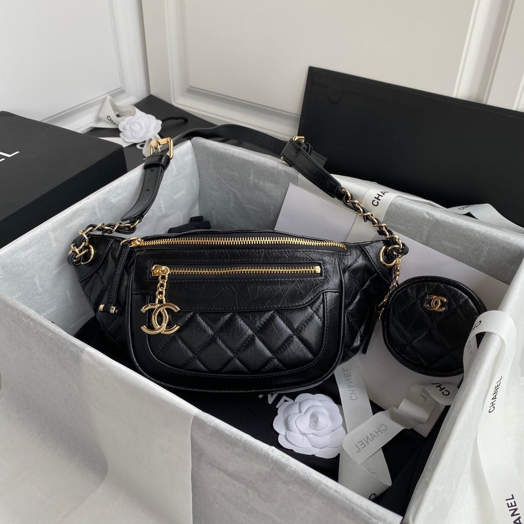 ＣＨＮＥＬWAIST BAG WITH COIN PURSE BLACK