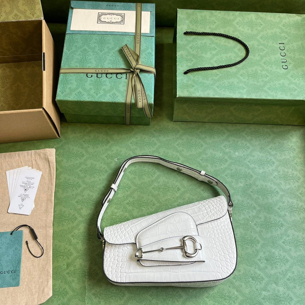 ＧＣＣＩHORSEBIT 1955 SMALL SHOULDER BAG WHITE