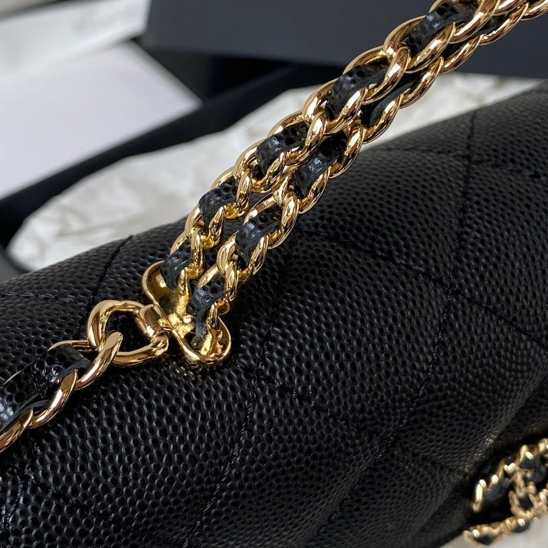 ＣＨＮＥＬCLUTCH WITH CHAIN BLACK
