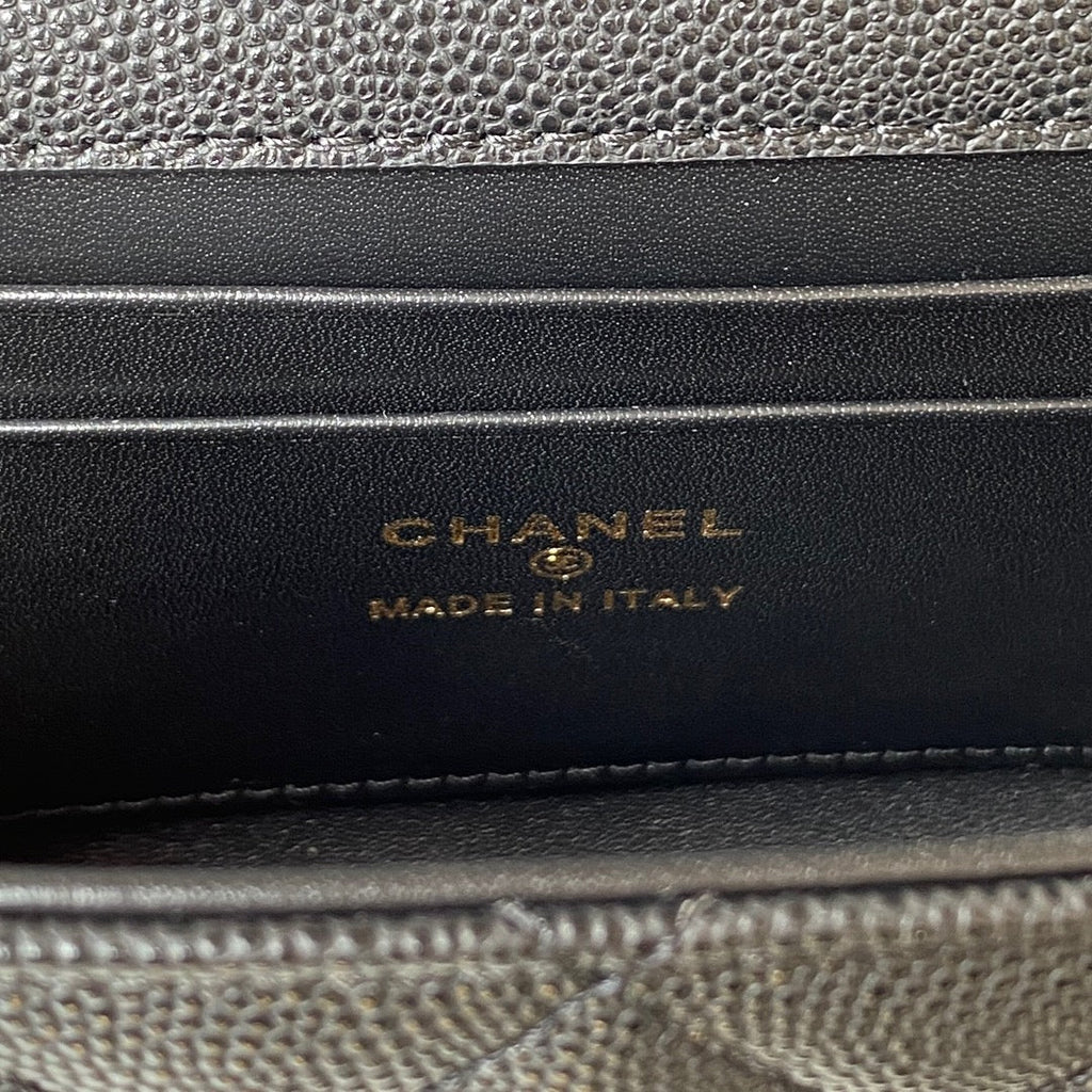 ＣＨＮＥＬCLUTCH WITH CHAIN BLACK