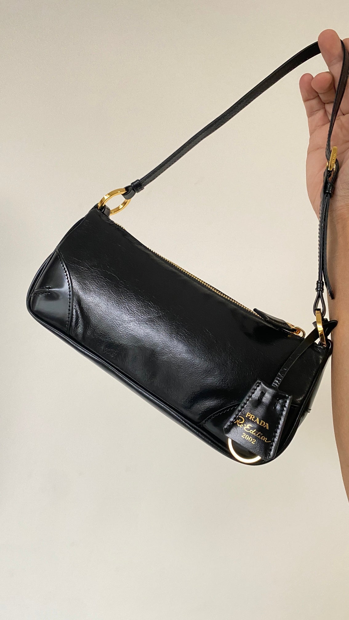 ＰＲＤＡ SMALL RE-EDITION 2002 LEATHER SHOULDER BAG