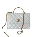 ＣＨＮＥＬRAINBOW TOP HANDLE FLAP BAG WHITE