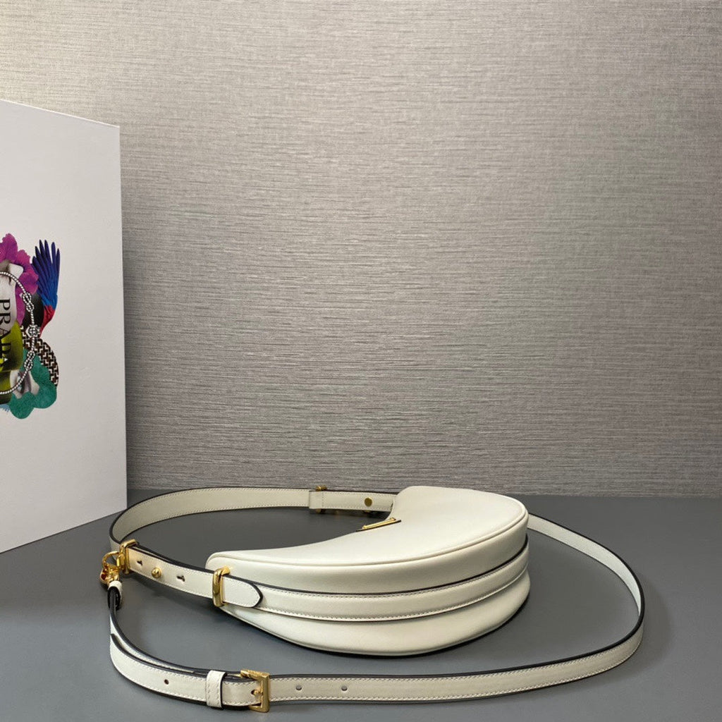 ＰＲＤＡ ARQUÉ SMALL LEATHER SHOULDER BAG WHITE