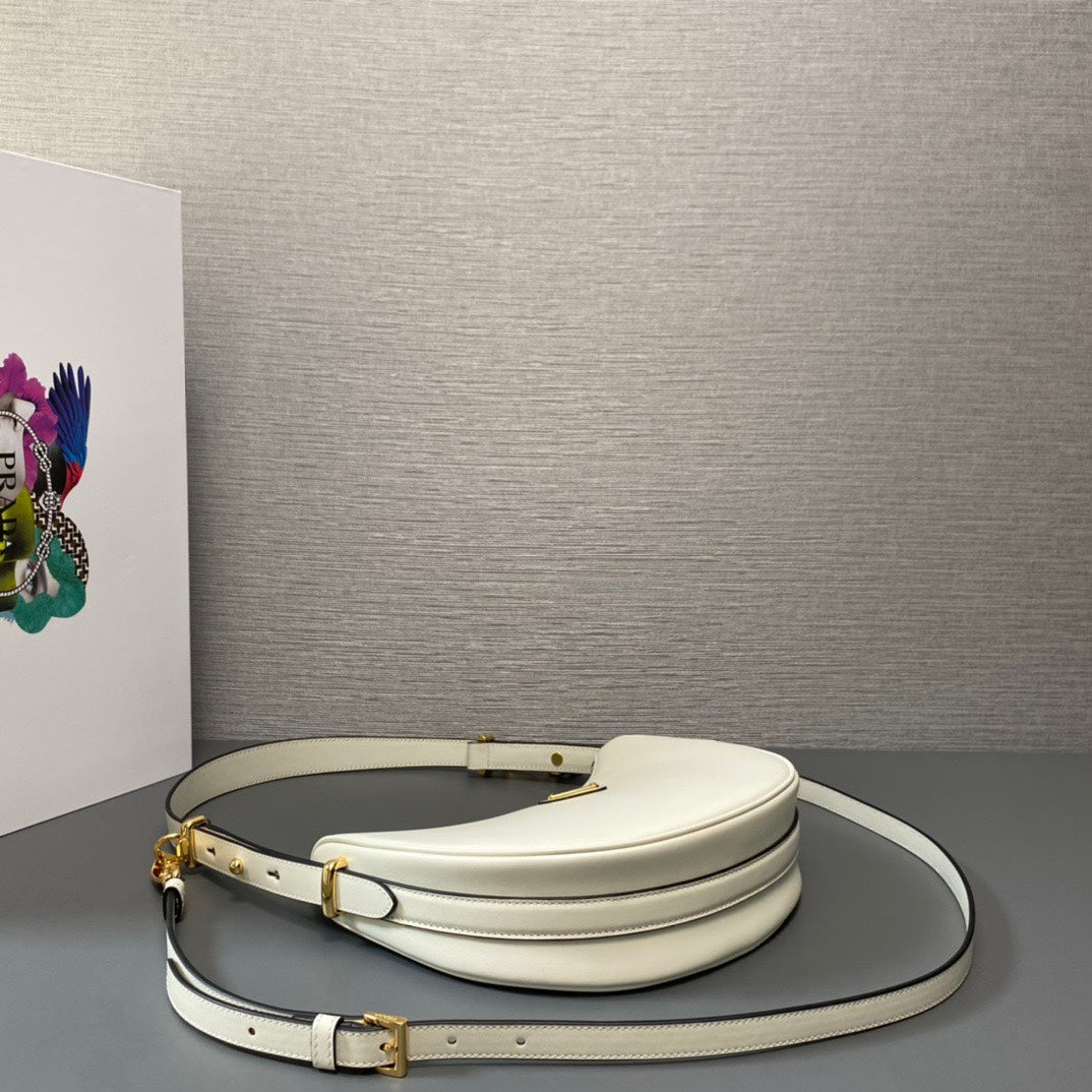ＰＲＤＡ ARQUÉ SMALL LEATHER SHOULDER BAG WHITE
