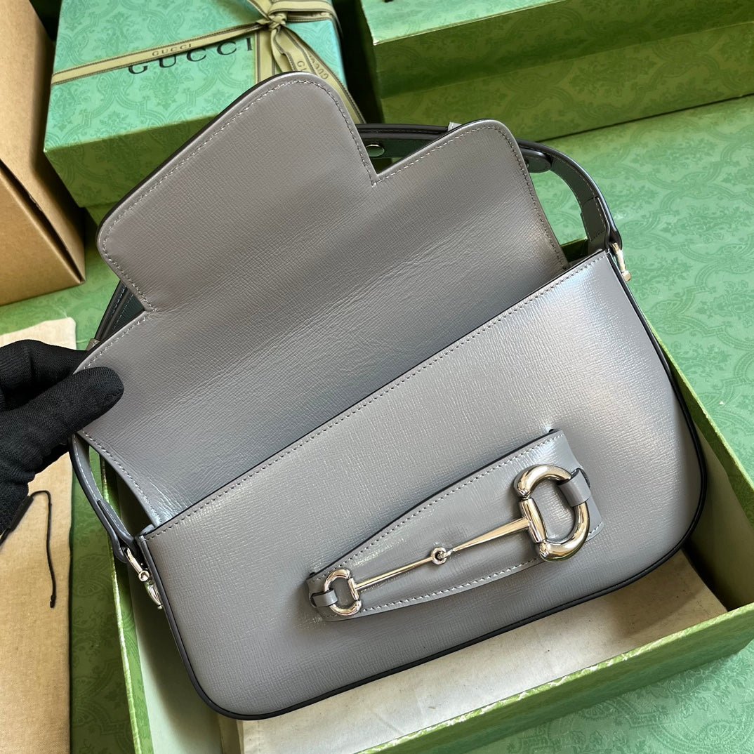 ＧＣＣＩHORSEBIT 1955 SMALL SHOULDER BAG GREY