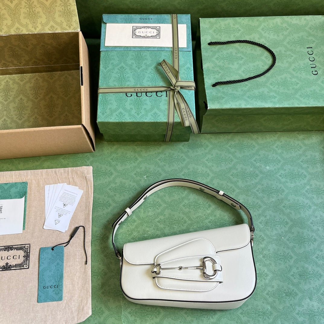 ＧＣＣＩHORSEBIT 1955 SMALL SHOULDER BAG WHITE