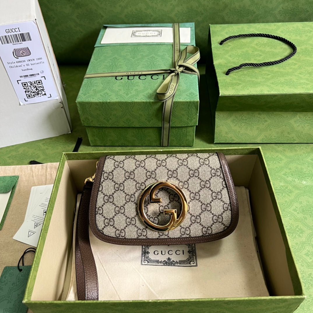 ＧＣＣＩBLONDIE LEATHER SHOULDER BAG BEGIE-BROWN