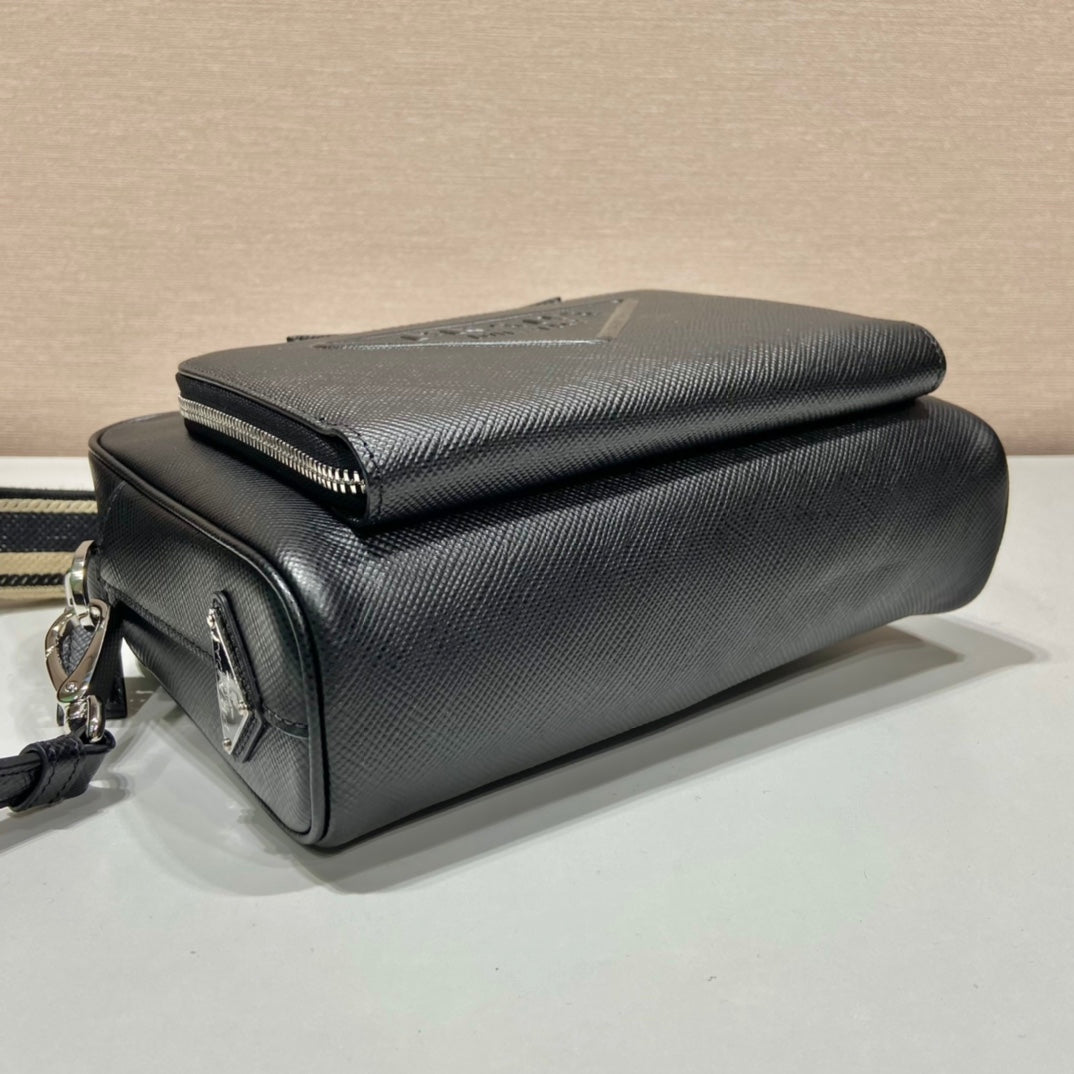 ＰＲＤＡ SAFFIANO LEATHER SHOULDER BAG BLACK