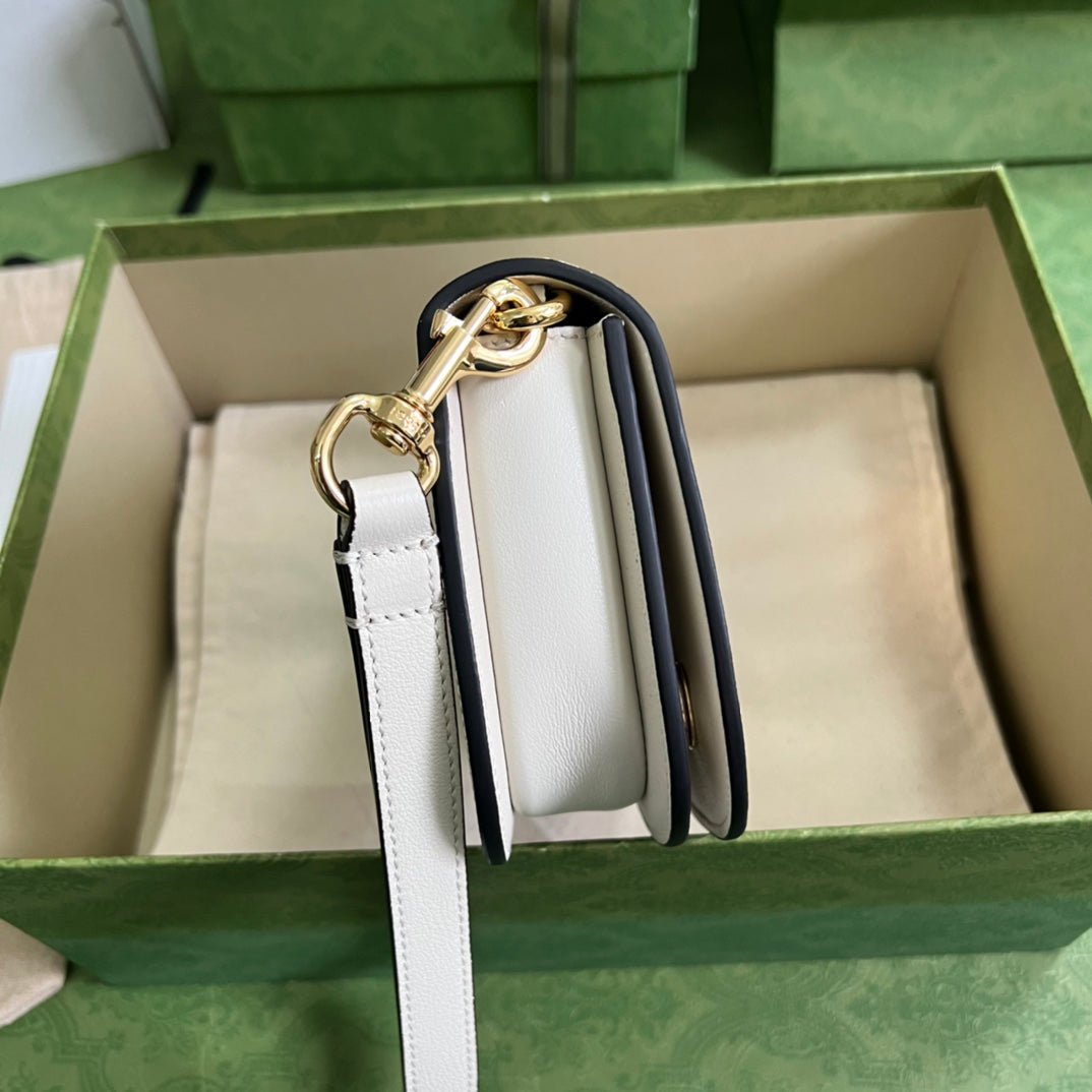ＧＣＣＩBLONDIE LEATHER SHOULDER BAG WHITE