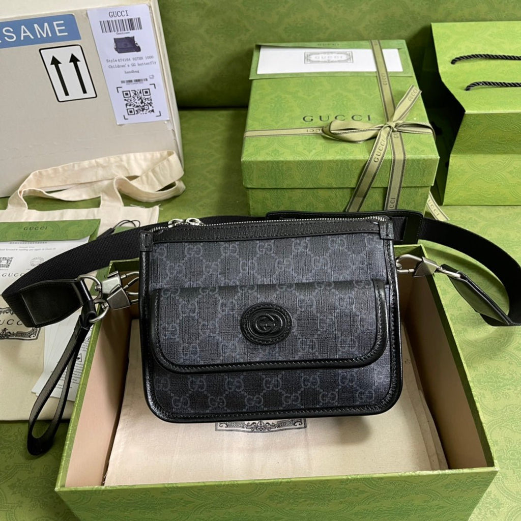 ＧＣＣＩRETRO GG SUPREME MESSENGER BAG BLACK