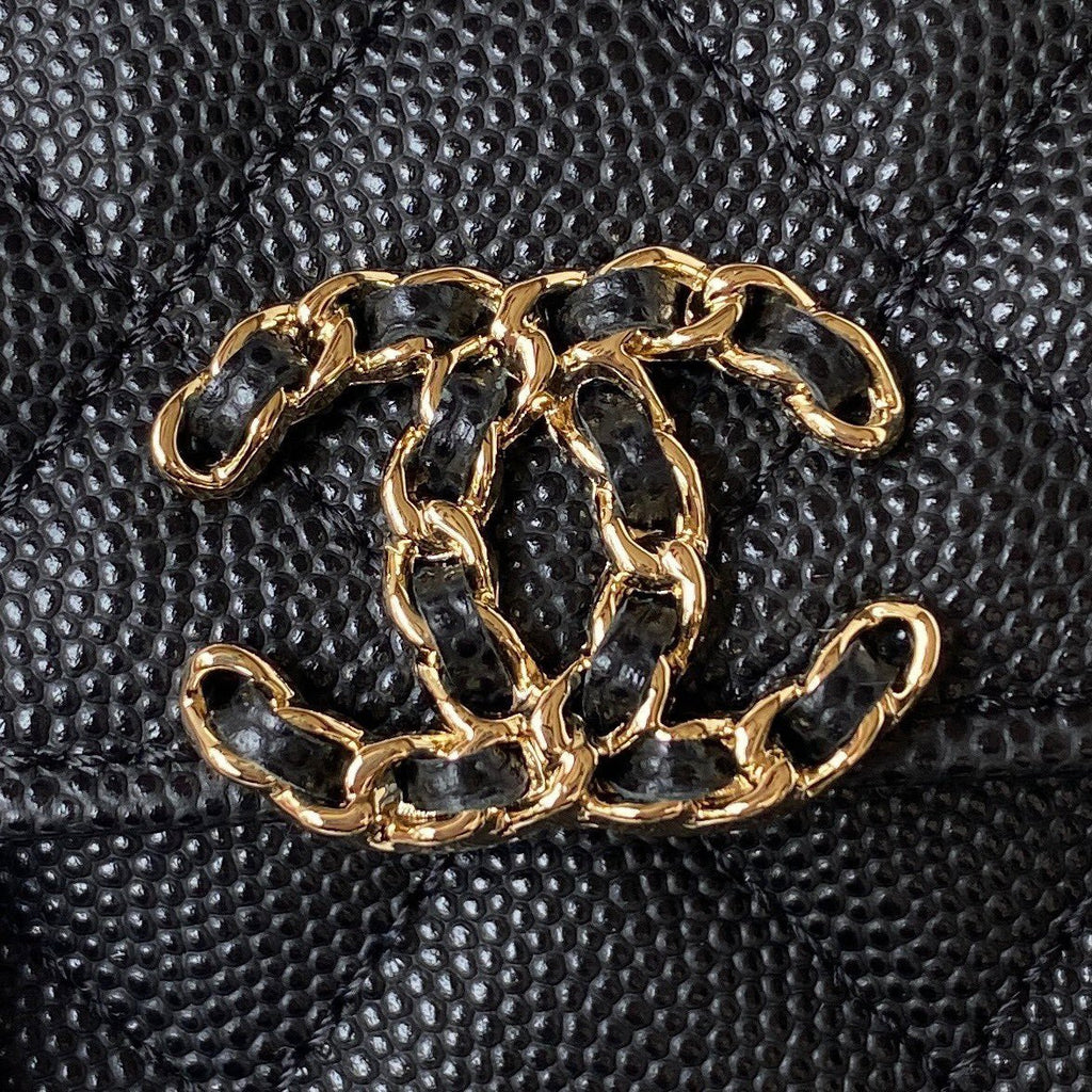 ＣＨＮＥＬCLUTCH WITH CHAIN BLACK