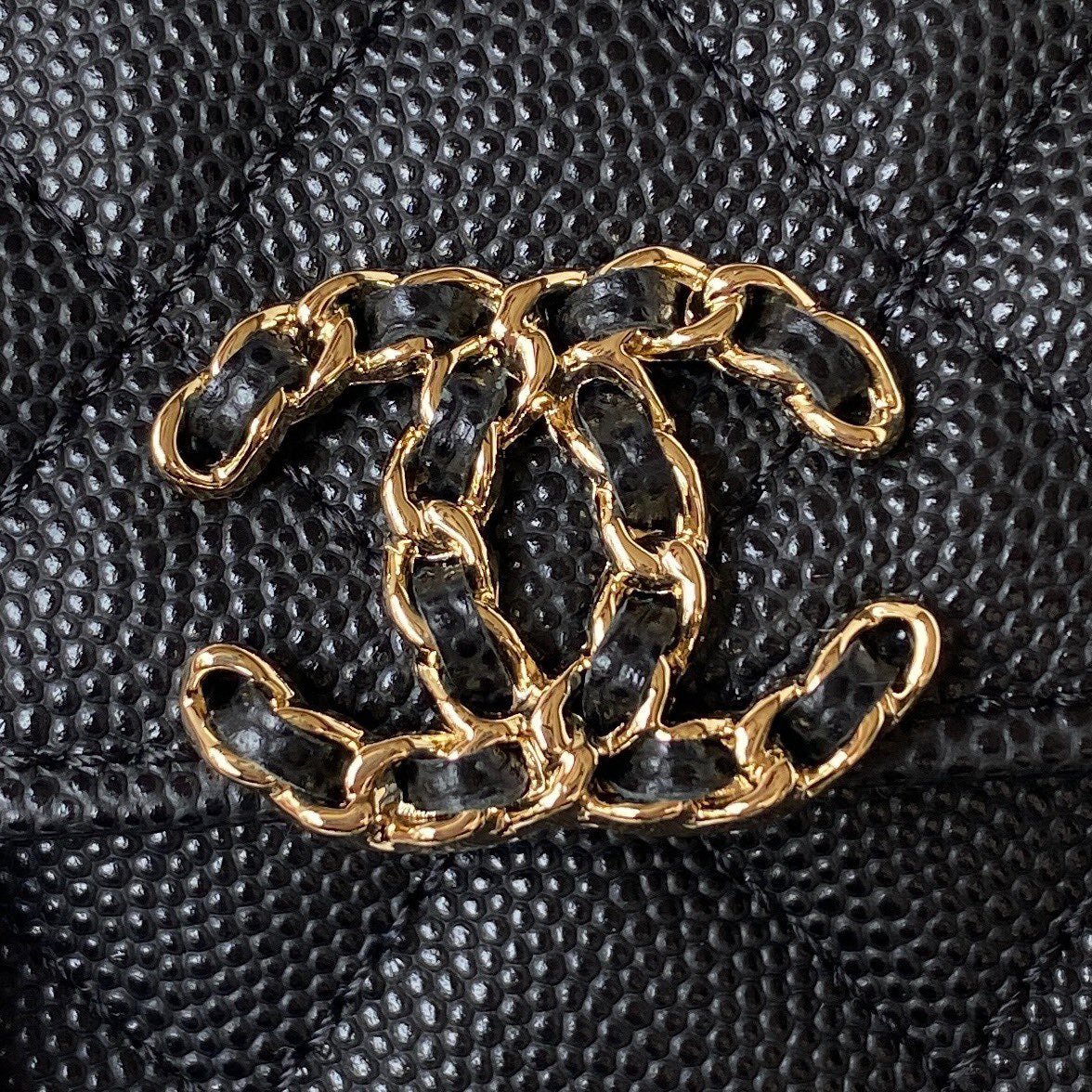 ＣＨＮＥＬCLUTCH WITH CHAIN BLACK