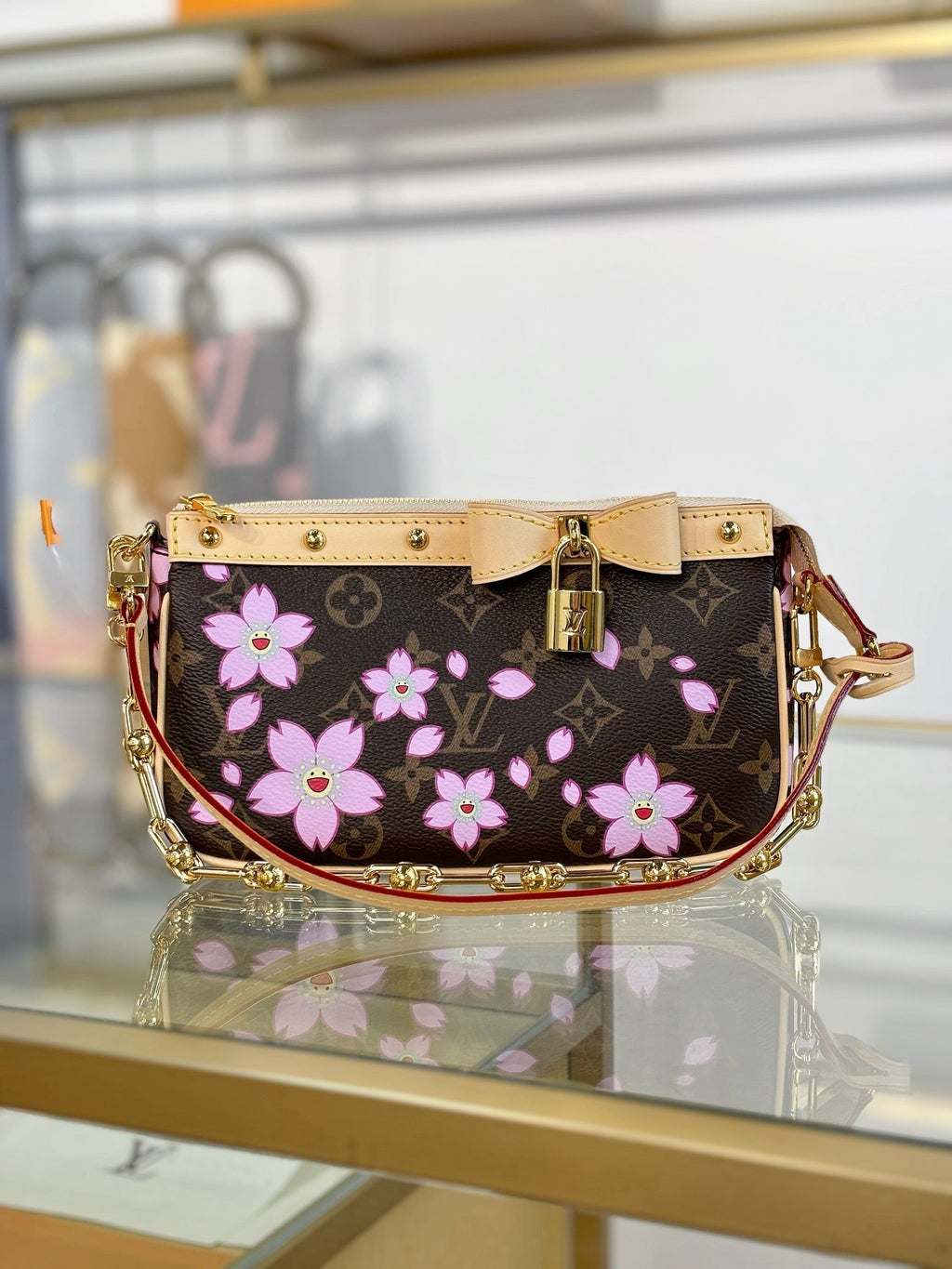 ＬＳ ＶＴＴＯＮ x TM POCHETTE ACCESSOIRES BROWN