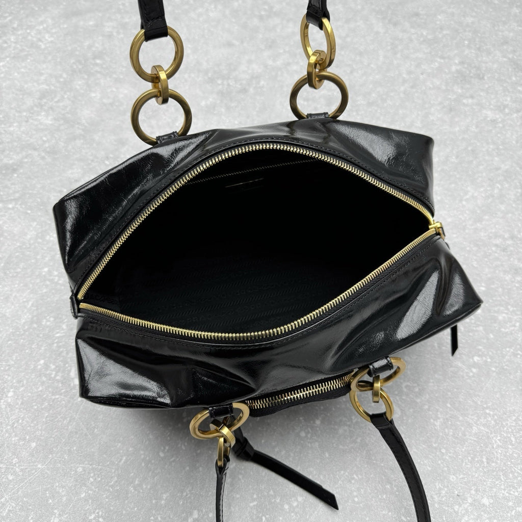 ＰＲＤＡ DANGLE MEDIUM LEATHER TOP-HANDLE BAG