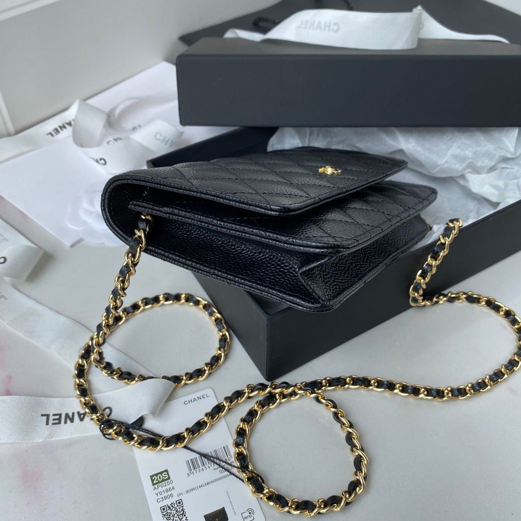 ＣＨＮＥＬCLASSIC WALLET ON CHAIN BLACK