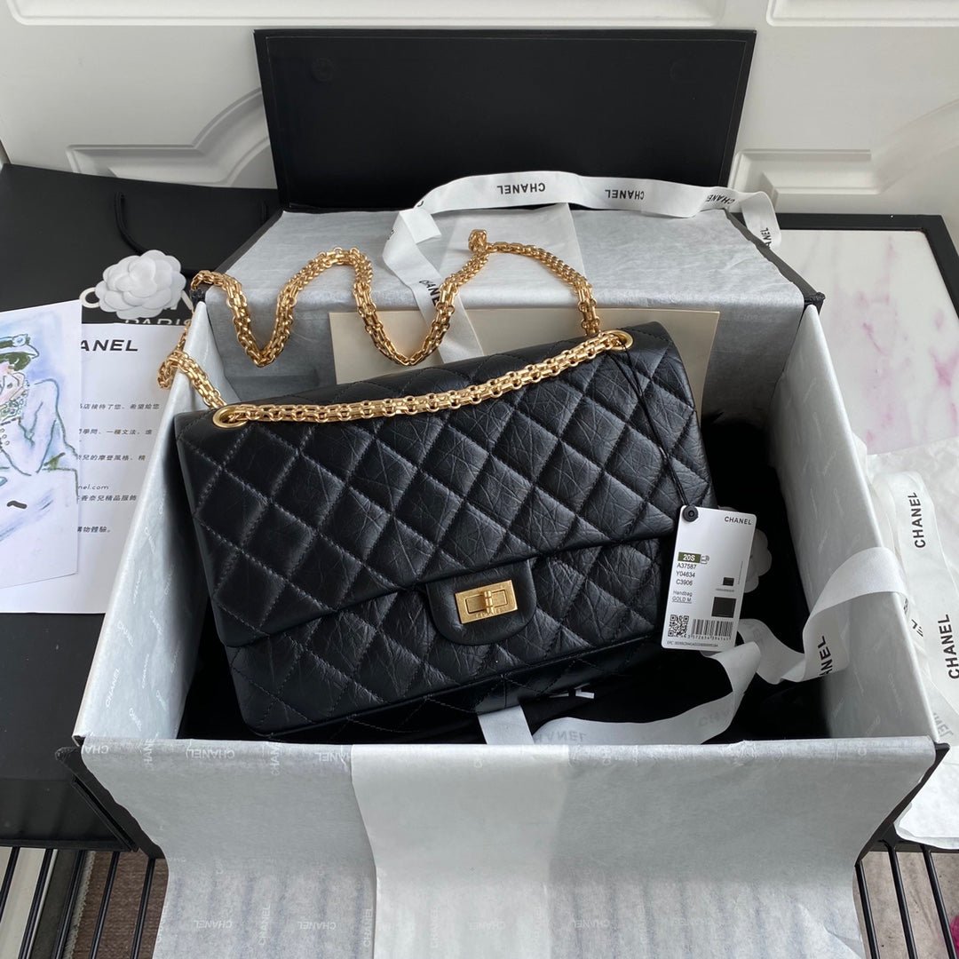 ＣＨＮＥＬ LARGE 2.55 HANDBAG GOLD METAL