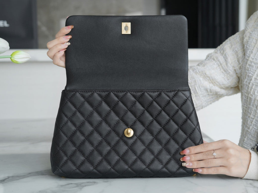 ＣＨＮＥＬCOCO HANDLE BAG BLACK