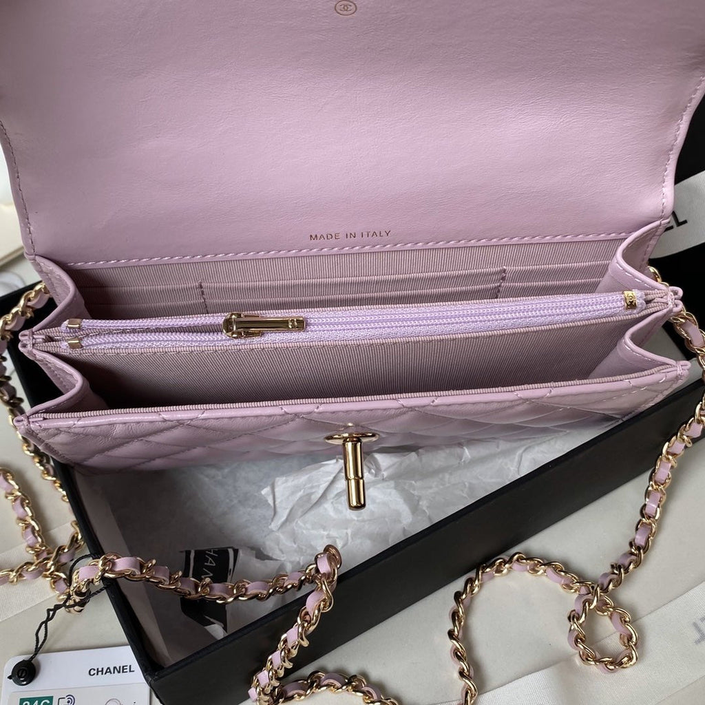 ＣＨＮＥＬCHAIN CLUTCH BAG PURPLE