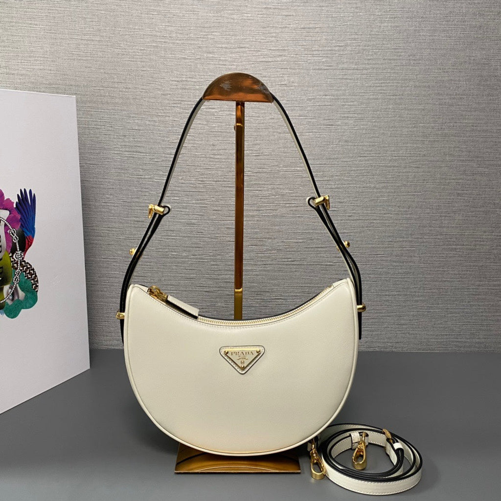 ＰＲＤＡ ARQUÉ SMALL LEATHER SHOULDER BAG WHITE