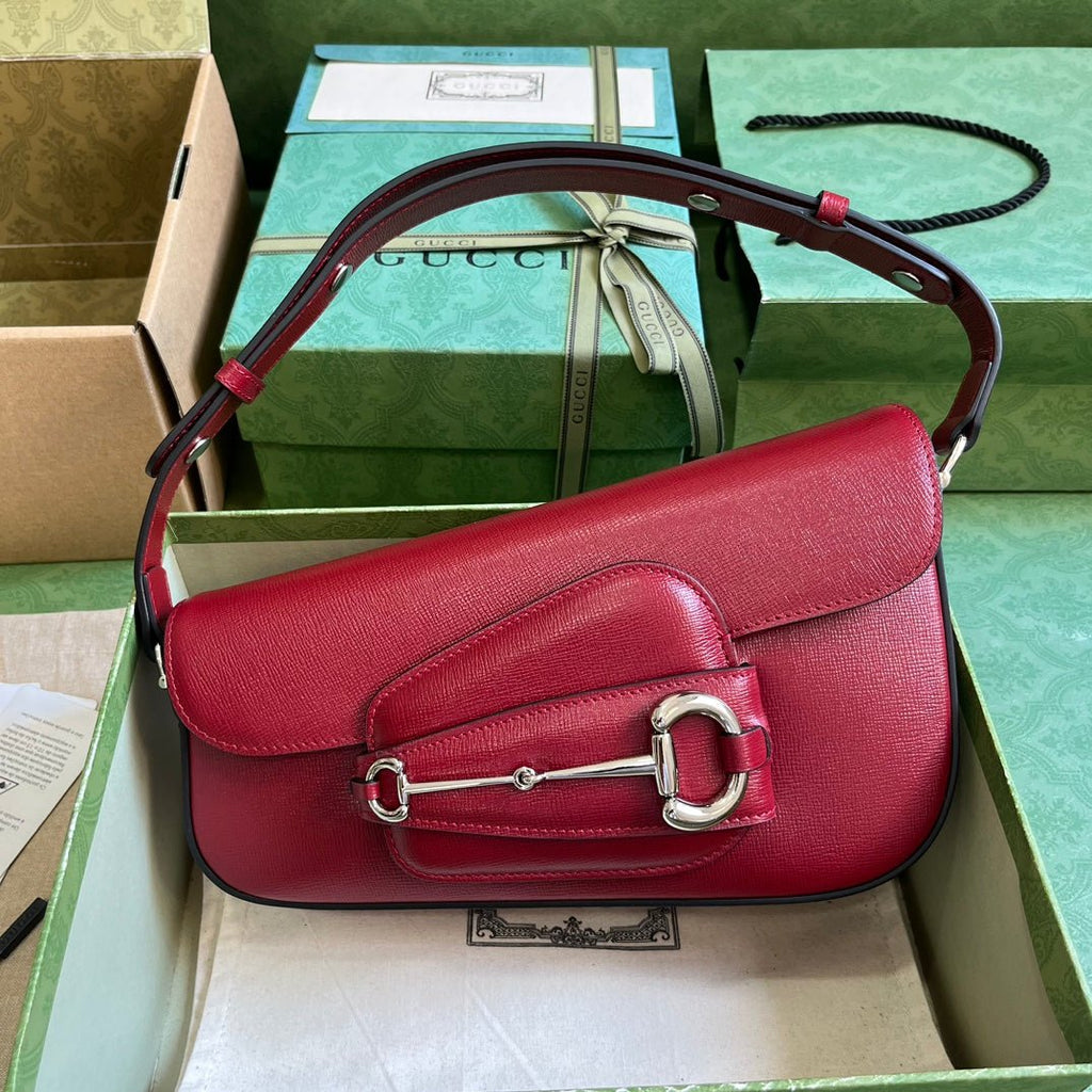 ＧＣＣＩHORSEBIT 1955 SMALL SHOULDER BAG BOLD RED