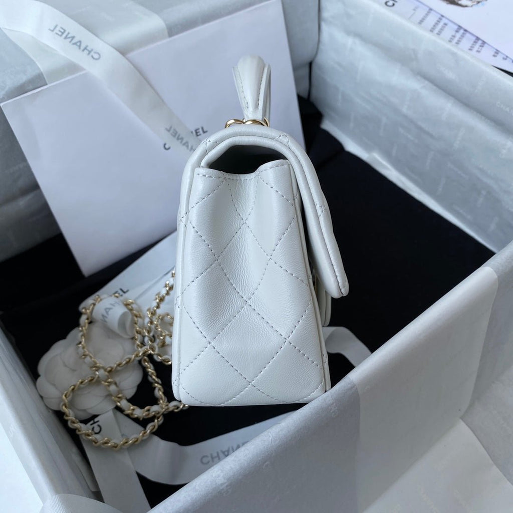 ＣＨＮＥＬMINI FLAP BAG WITH HANDLE LIGHT BLUE