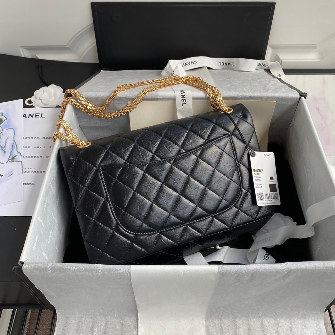 ＣＨＮＥＬ LARGE 2.55 HANDBAG GOLD METAL