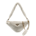 ＰＲＤＡ 2018 MINI SHEARLING TRIANGLE SATCHEL WHITE