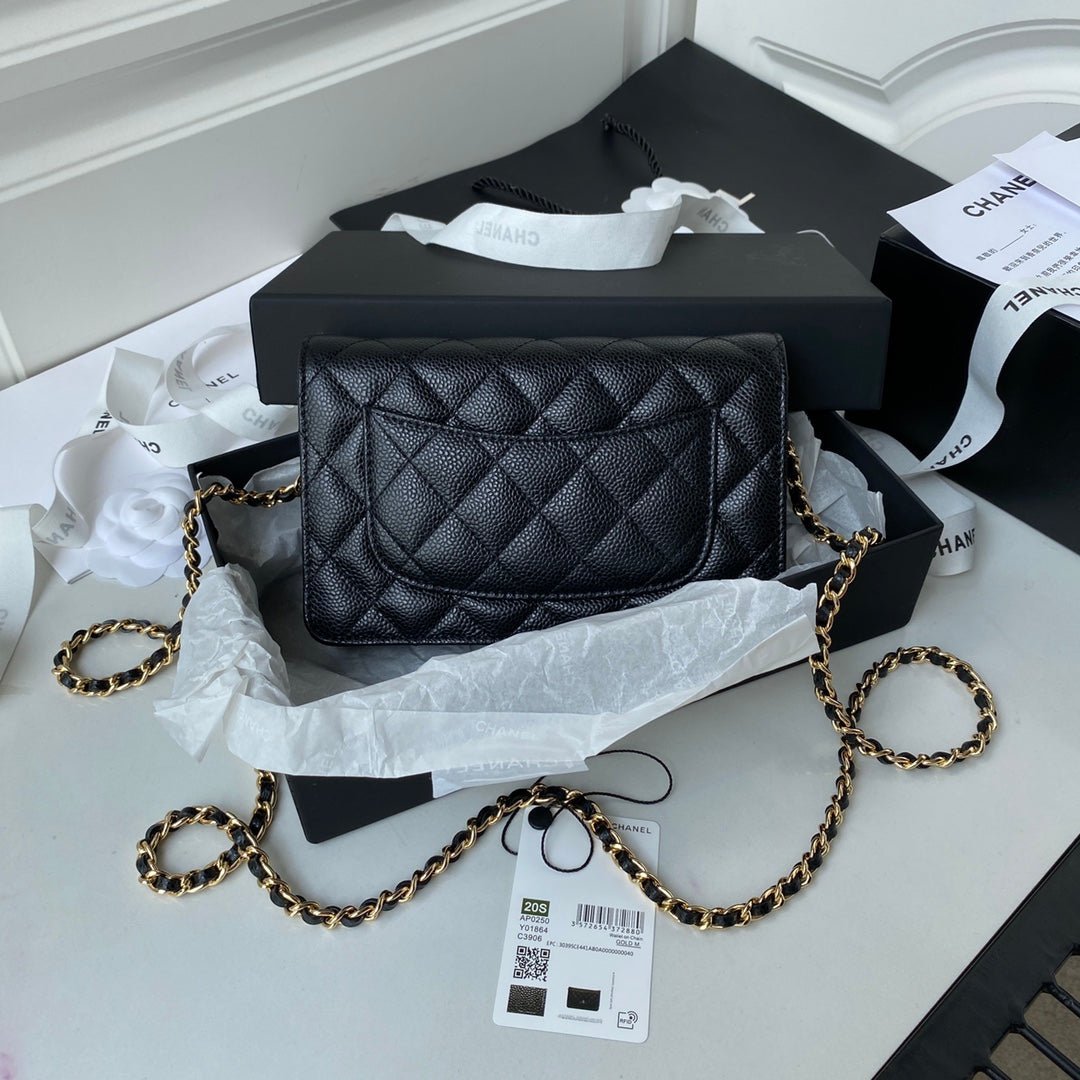 ＣＨＮＥＬCLASSIC WALLET ON CHAIN BLACK