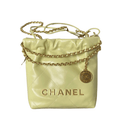 ＣＨＮＥＬ22 MINI HANDBAG LIGHT GREEN GOLD METAL