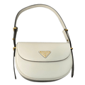 ＰＲＤＡ ARQUÉ LEATHER SHOULDER BAG WITH FLAP WHITE