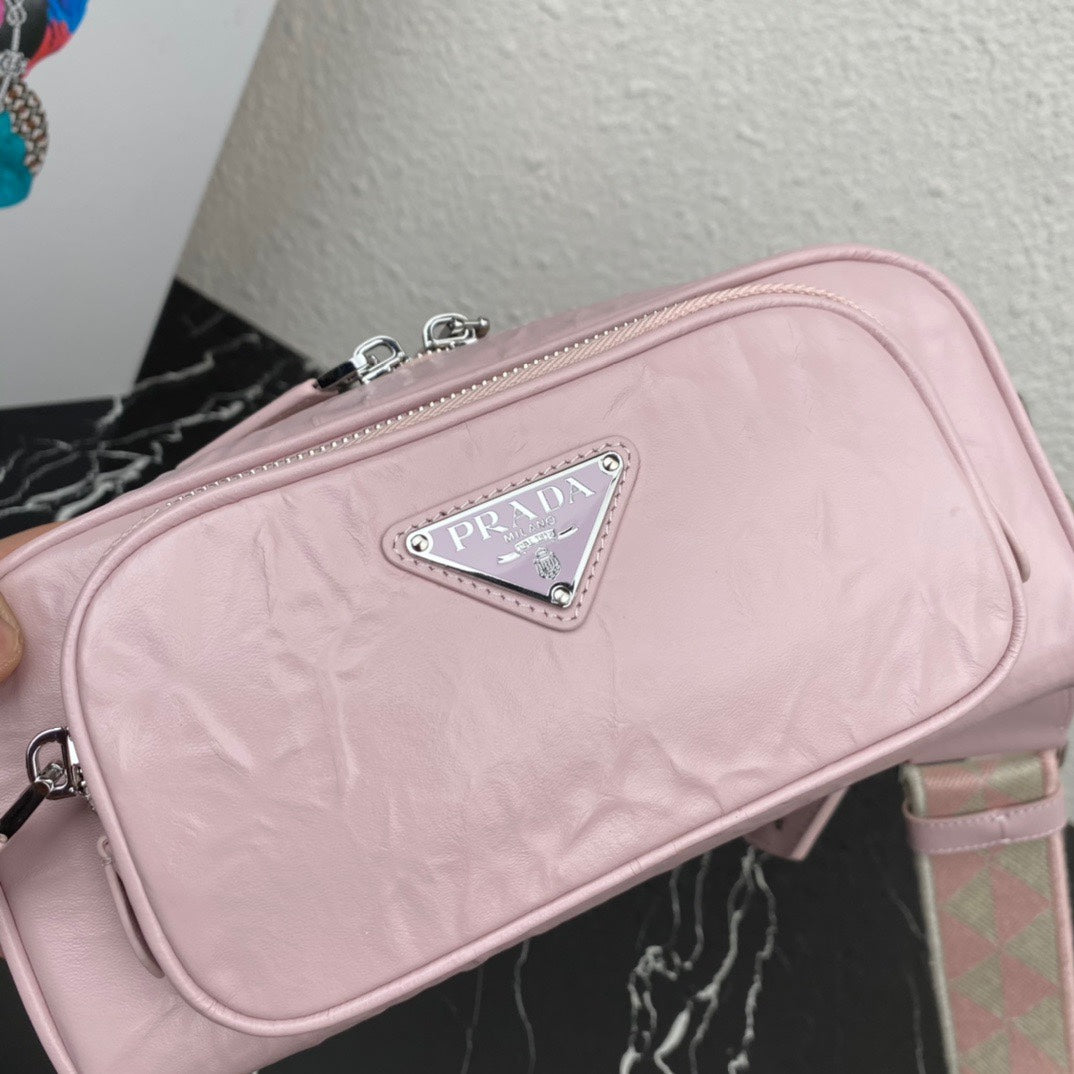 ＰＲＤＡ NAPPA ANTIQUE MULTI-POCKET SHOULDER BAG LIGHT PINK