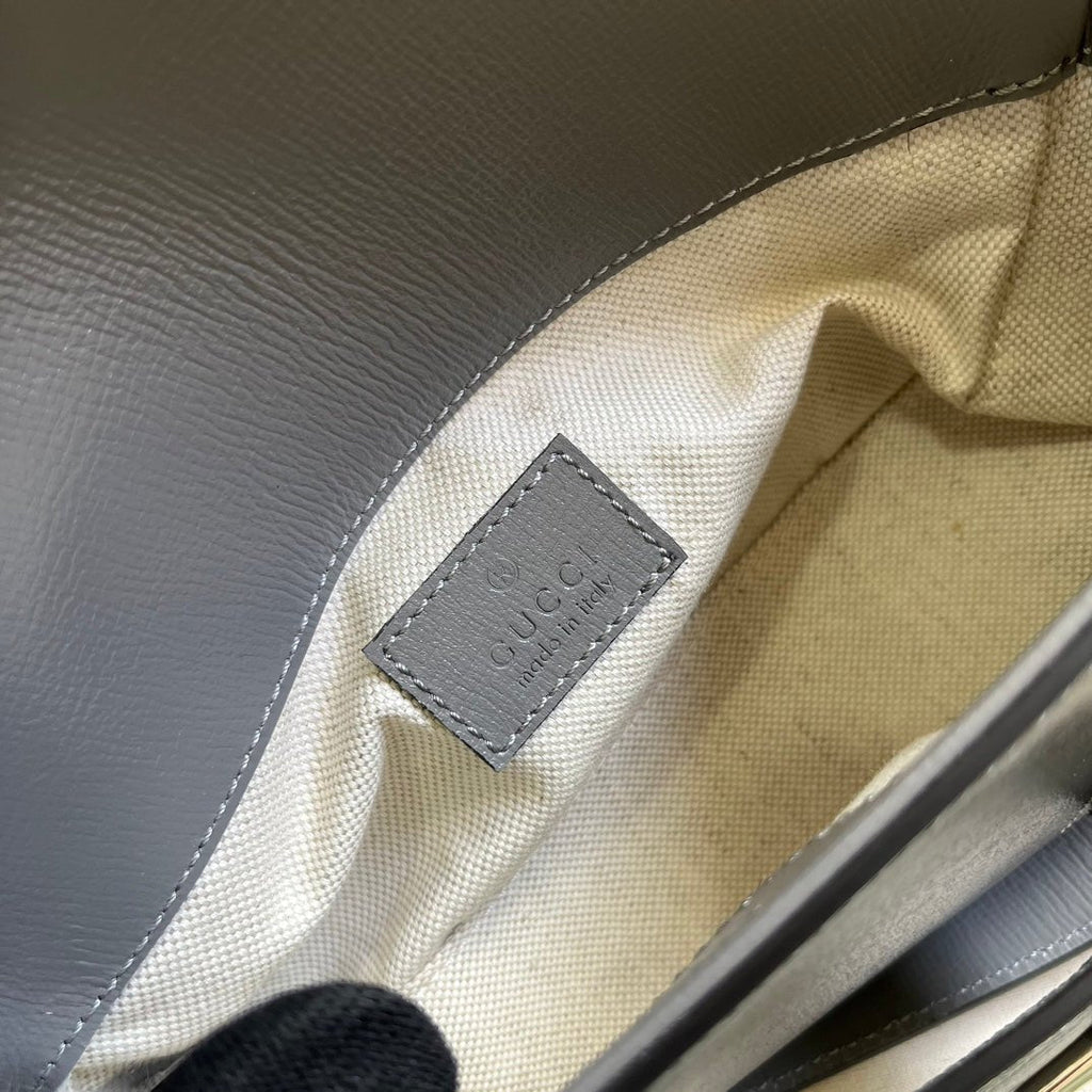 ＧＣＣＩHORSEBIT 1955 MINI LEATHER SHOULDER BAG GREY