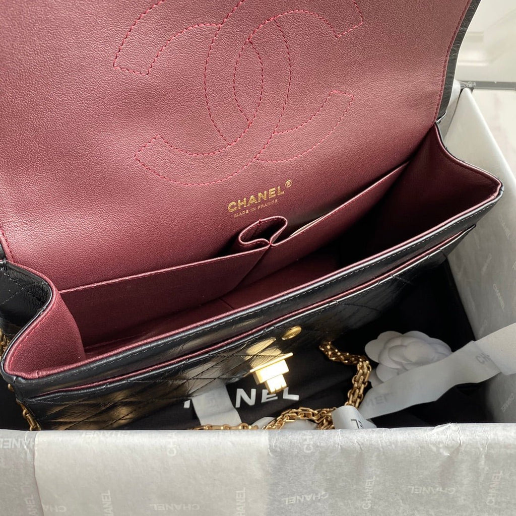 ＣＨＮＥＬ LARGE 2.55 HANDBAG GOLD METAL