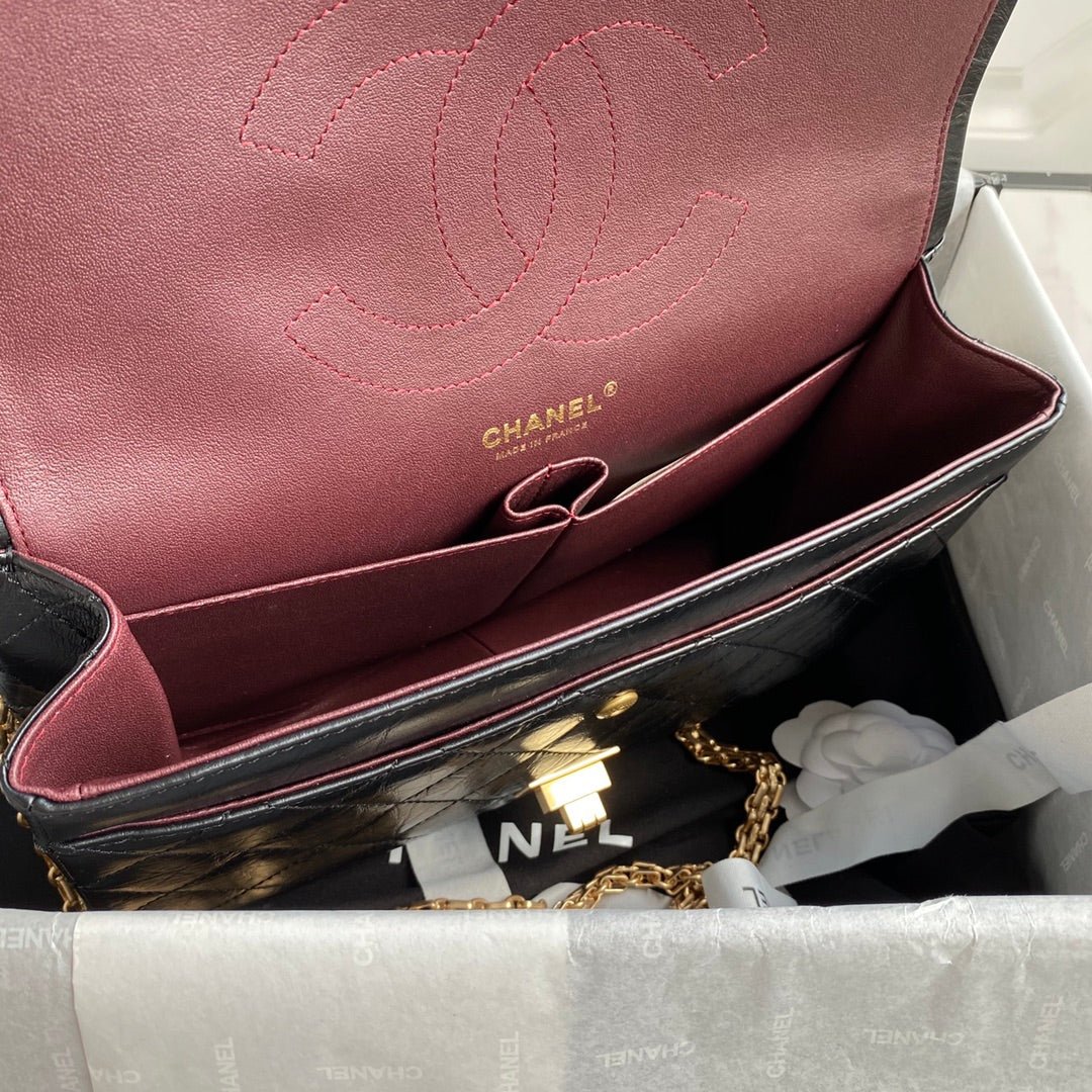 ＣＨＮＥＬ LARGE 2.55 HANDBAG GOLD METAL