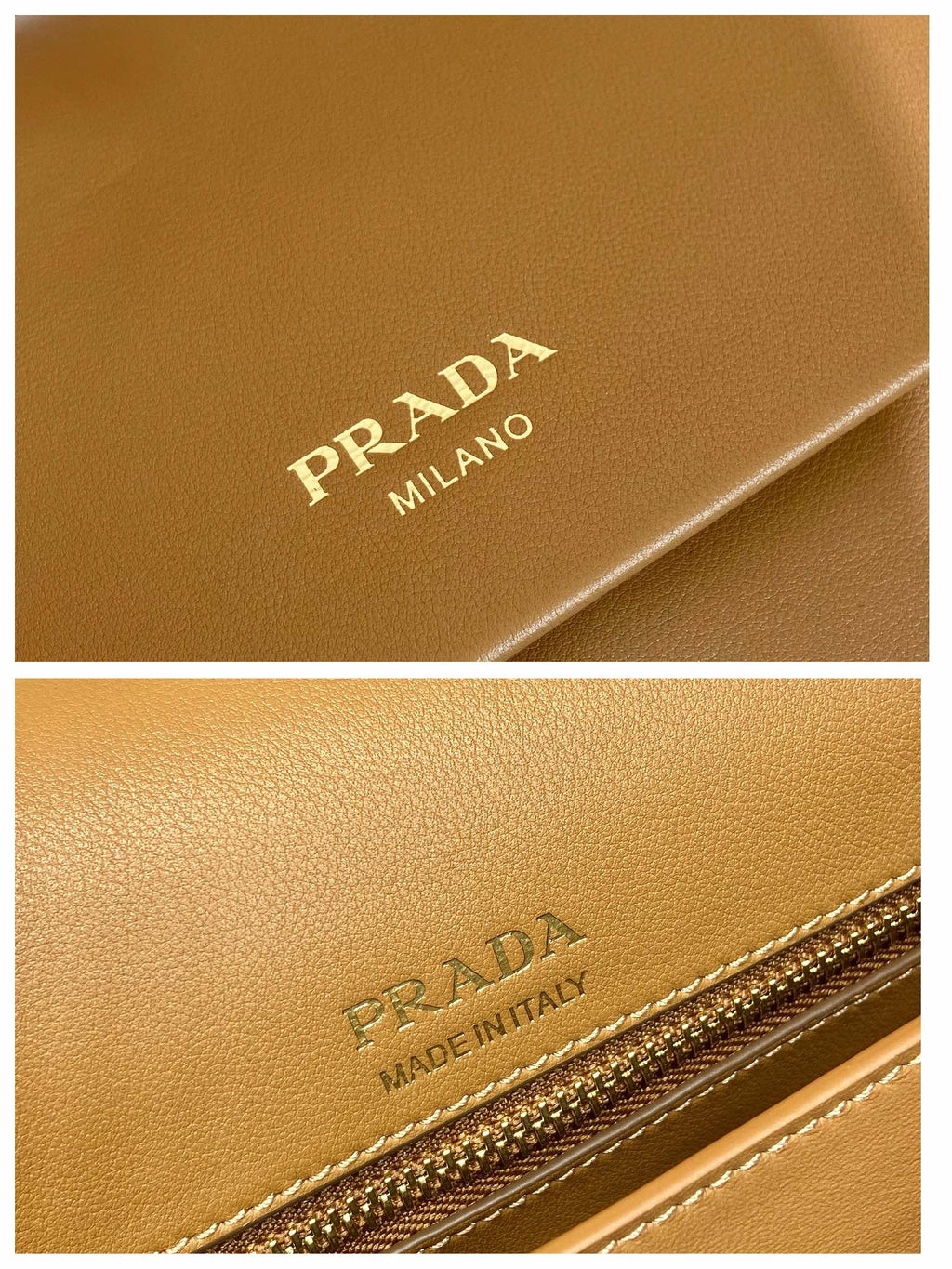 ＰＲＤＡ DOUX EXTRA LARGE LEATHER SHOULDER BAG CARAMEL