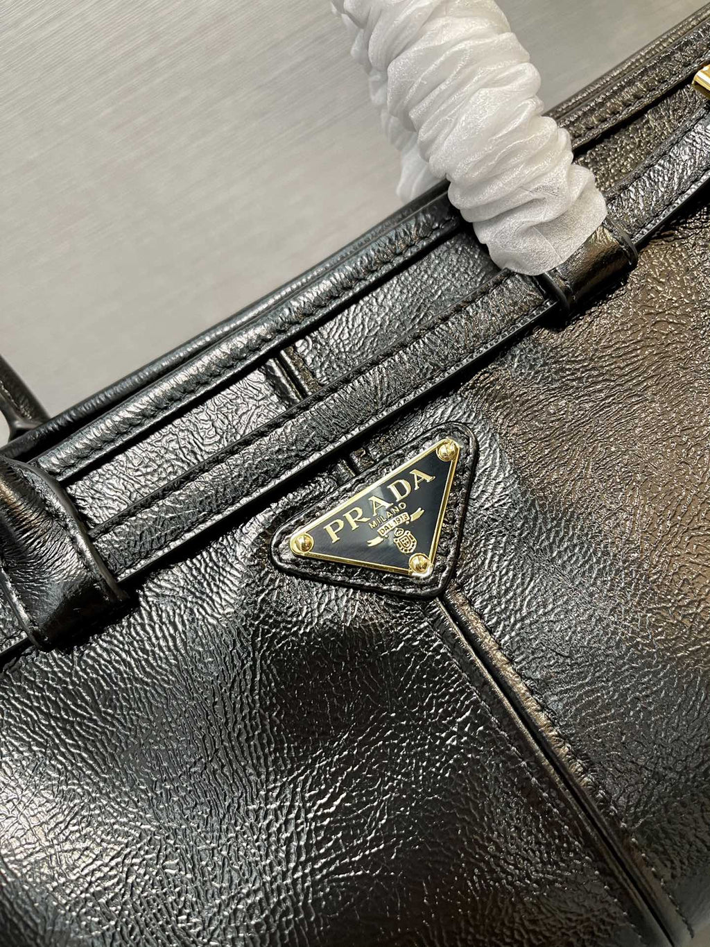 ＰＲＤＡ BONNIE MEDIUM LEATHER HANDBAG BLACK