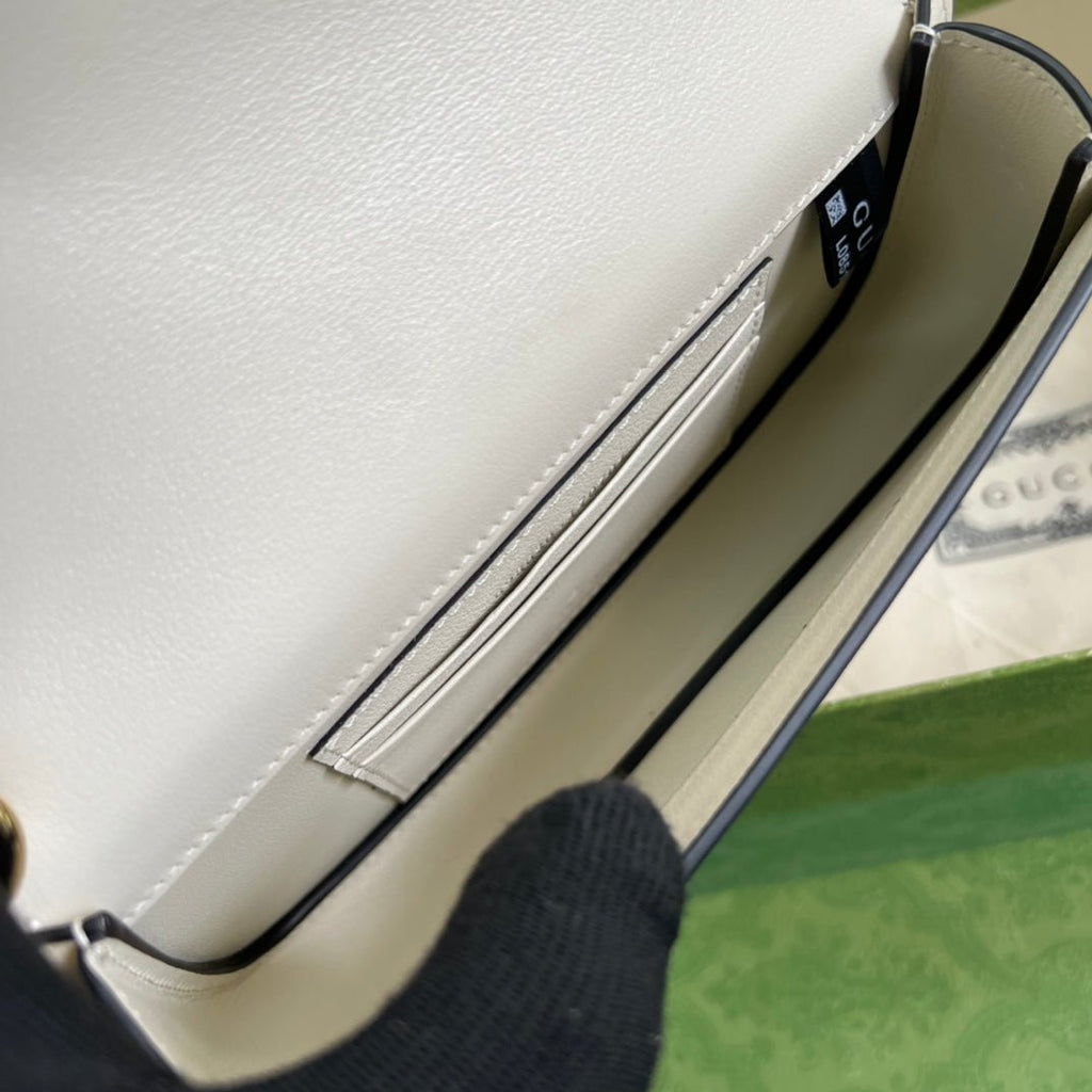 ＧＣＣＩBLONDIE LEATHER SHOULDER BAG WHITE
