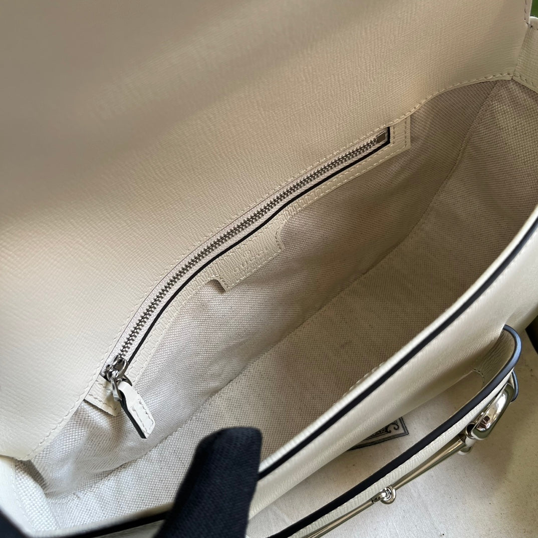 ＧＣＣＩHORSEBIT 1955 SMALL SHOULDER BAG WHITE