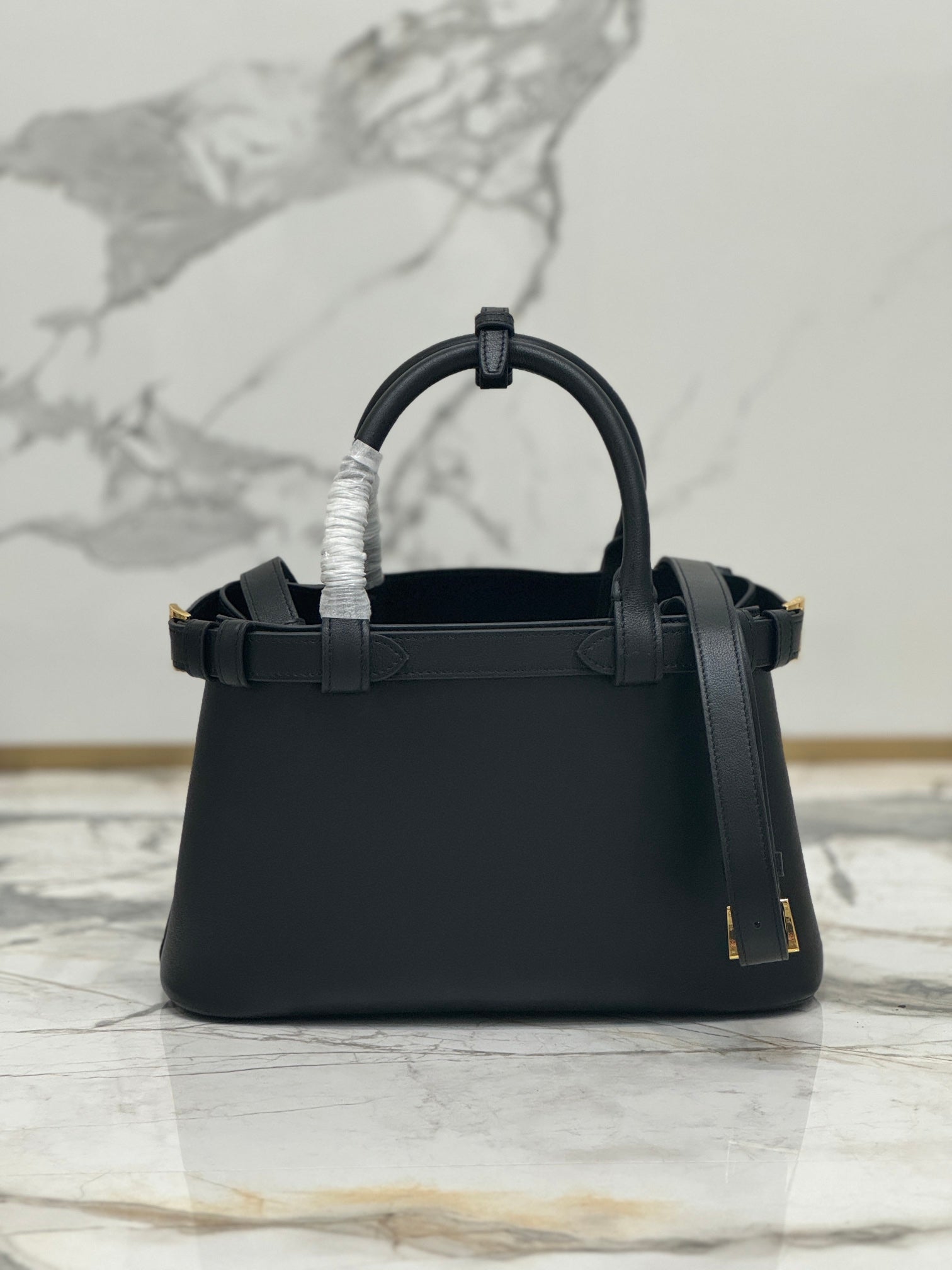 ＰＲＤＡ BUCKLE SMALL LEATHER HANDBAG WITH DOUBLE BELT