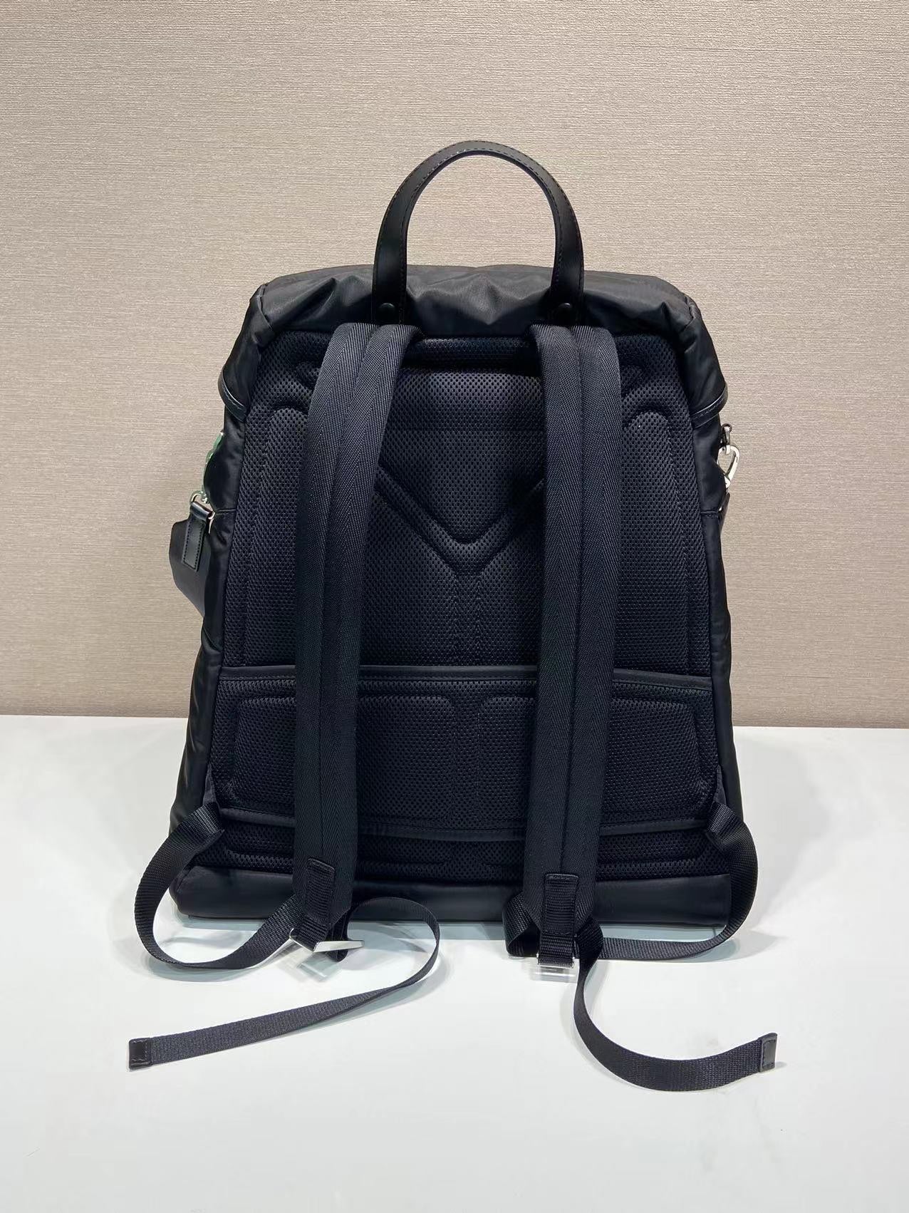 ＰＲＤＡ RE-NYLON AND LEATHER BACKPACK BLACK