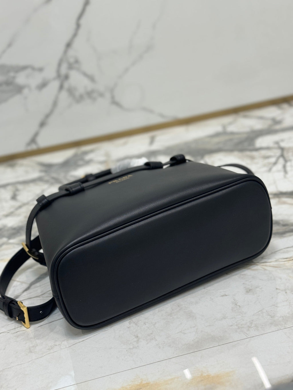 ＰＲＤＡ BUCKLE LEATHER HANDBAG WITH DOUBLE BELT